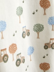 JoJo Maman Bébé Blue Tractor Appliqué 2-Pack Pyjamas - Image 12 of 12