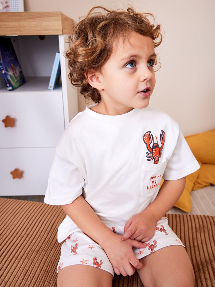 JoJo Maman Bébé Embroidered Short Jersey Pyjama - Bild 1 von 1