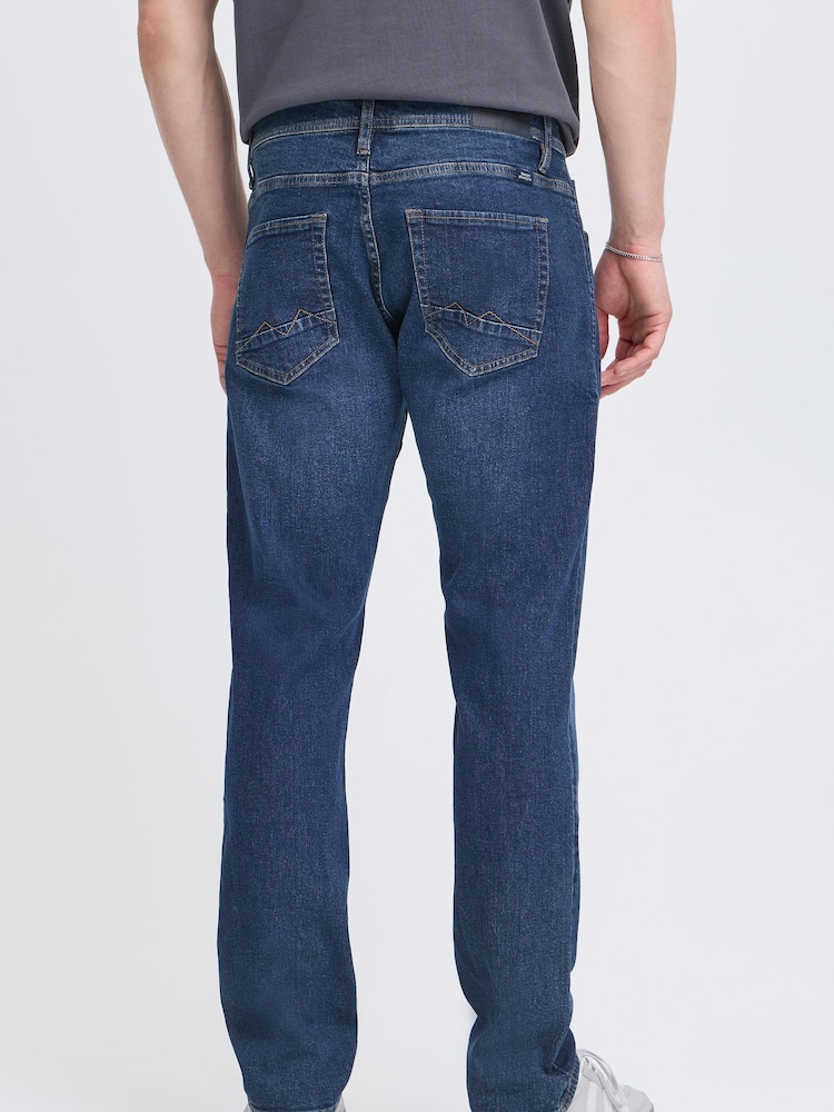 Blend Blue Tapered Stretch Denim Jeans - Image 2 of 5