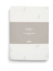 Mamas & Papas White Twin Pack Cotbed Fitted Sheets Bunny - Image 3 of 4