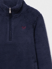 Crew Clothing Blue Borg Half-Zip Fleece - Image 3 of 3