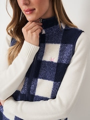 Crew Clothing Blue Boucle Printed Gilet - Image 4 of 5
