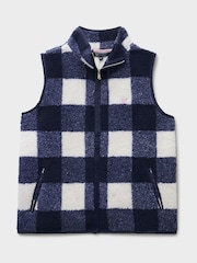 Crew Clothing Blue Boucle Printed Gilet - Image 5 of 5