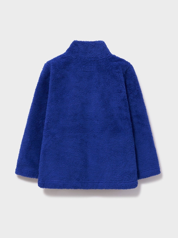 Crew Clothing Blue Borg Half-Zip Fleece - Image 3 of 3