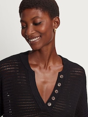 Varley Black Callie Knit Top - Image 7 of 8
