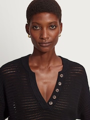 Varley Black Callie Knit Top - Image 8 of 8