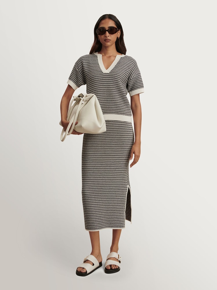 Varley White Cotton True Knit Blouse - Image 1 of 10