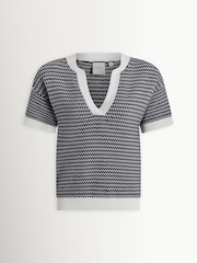 Varley White Cotton True Knit Blouse - Image 10 of 10