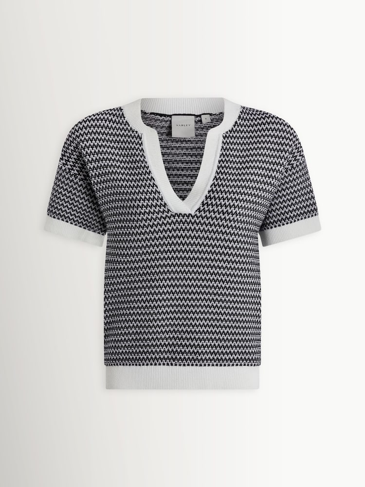 Varley White Cotton True Knit Blouse - Image 10 of 10