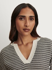 Varley White Cotton True Knit Blouse - Image 6 of 10