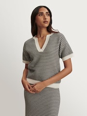 Varley White Cotton True Knit Blouse - Image 7 of 10