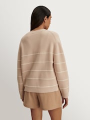Varley Oat Milk Meryl Stripe Knit Sweater - Image 2 of 9