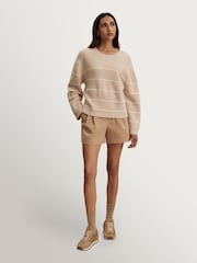 Varley Oat Milk Meryl Stripe Knit Sweater - Image 4 of 9