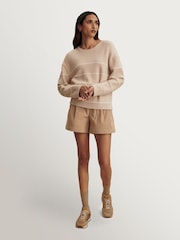 Varley Oat Milk Meryl Stripe Knit Sweater - Image 5 of 9