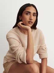 Varley Oat Milk Meryl Stripe Knit Sweater - Image 6 of 9