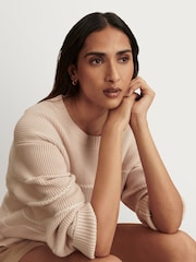 Varley Oat Milk Meryl Stripe Knit Sweater - Image 7 of 9