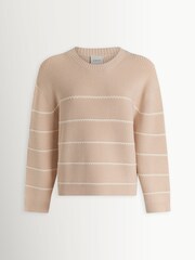 Varley Oat Milk Meryl Stripe Knit Sweater - Image 9 of 9