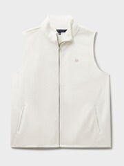 Crew Clothing Natural Micro Fleece Zip Curved Edge Gilet - Image 5 of 5