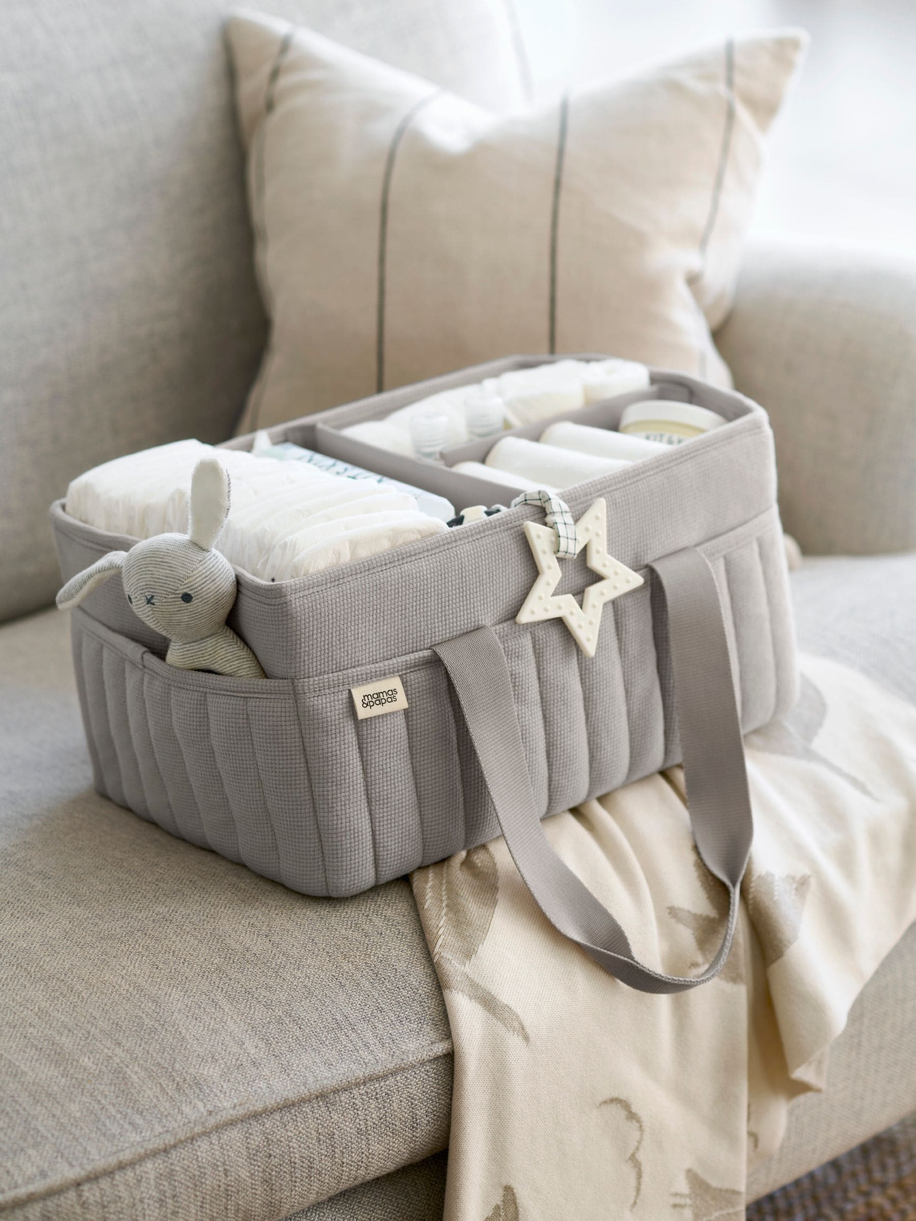 Mamas & Papas Nappy Caddy, Grey - Image 4