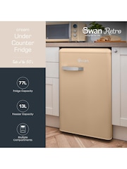 Swan Cream Retro Under Counter Fridge - Image 2 of 6