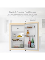 Swan Cream Retro Under Counter Fridge - Image 3 of 6