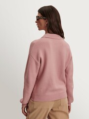 Varley Zephyr Mauve Marlie Polo Knit Sweater - Image 10 of 11