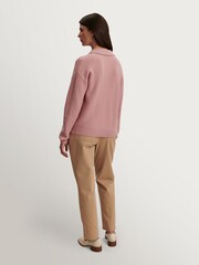 Varley Zephyr Mauve Marlie Polo Knit Sweater - Image 3 of 11
