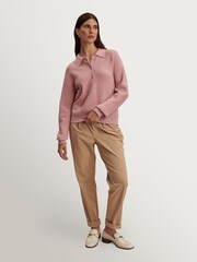 Varley Zephyr Mauve Marlie Polo Knit Sweater - Image 9 of 11