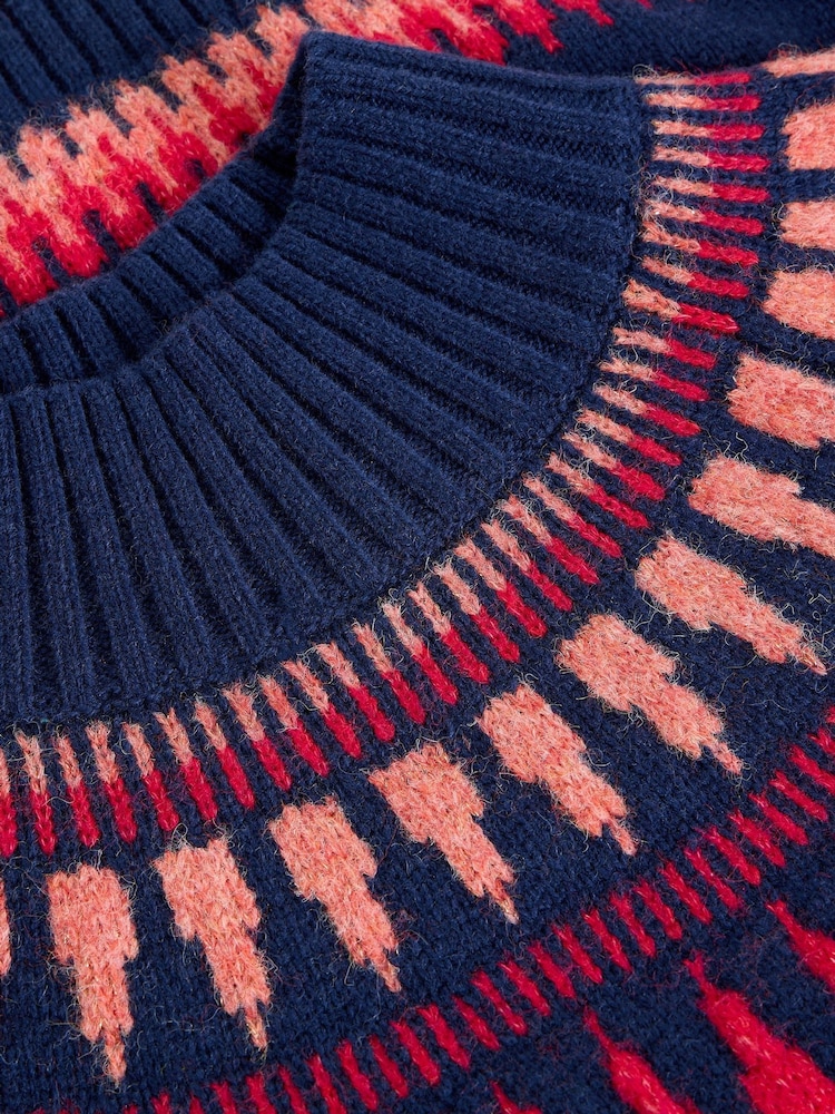 White Stuff Blue Fiona Fairisle Jumper - Image 2 of 2 White Stuff Blue Fiona Fairisle Jumper - Image 2 of 2