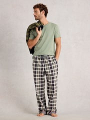 White Stuff Grey Moorland Flannel Pyjama Trousers - Image 1 of 6