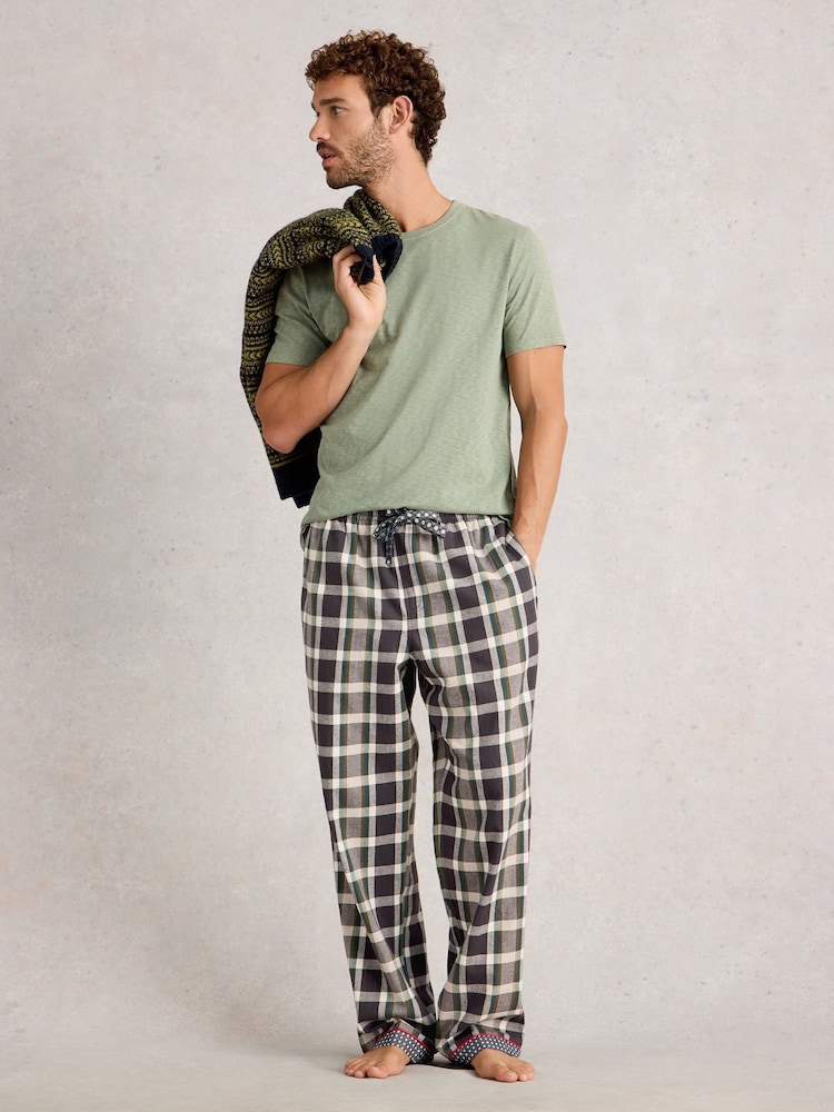 White Stuff Grey Moorland Flannel Pyjama Trousers - Image 1 of 6