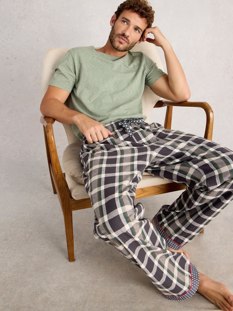 White Stuff Grey Moorland Flannel Pyjama Trousers - Image 2 of 6