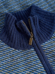 White Stuff Blue Selby Stripe Funnel Neck Jumper - Image 6 of 6