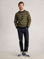 White Stuff Green Brockton Fairisle Pattern Crew Neck Jumper - Image 3 of 6