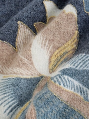 White Stuff Blue Jodie Printed Foil Jumper - Image 6 of 6