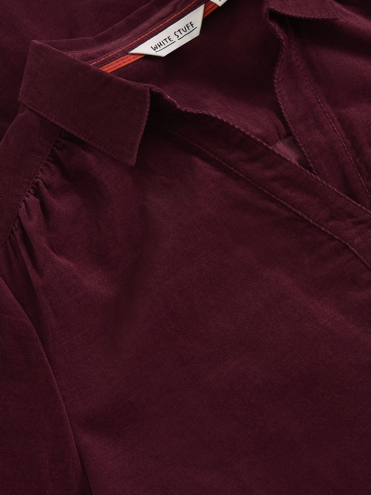 White Stuff Purple Blake Cord Tunic - Image 2 of 2 White Stuff Purple Blake Cord Tunic - Image 2 of 2