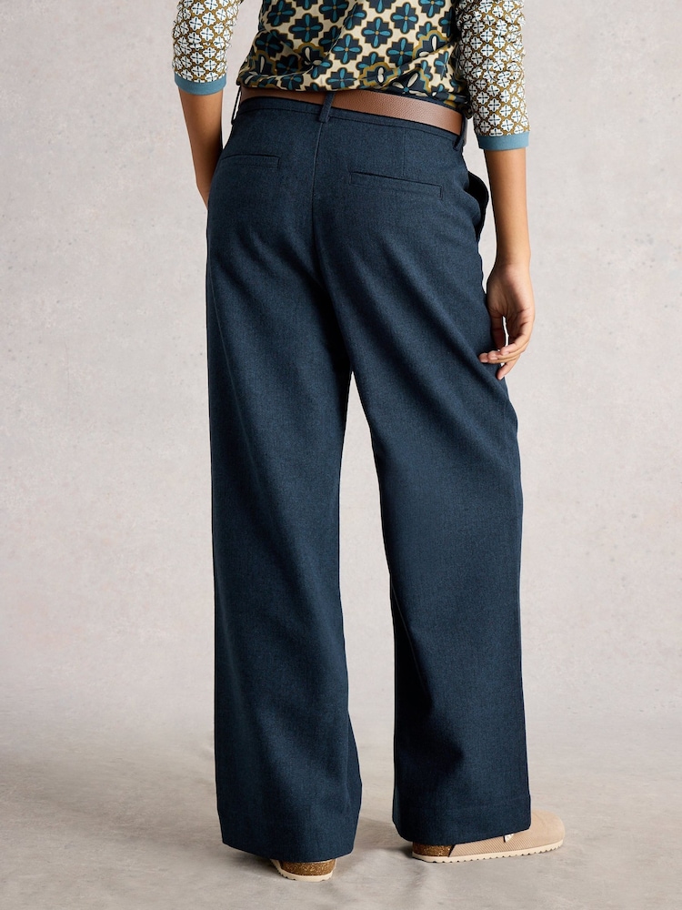 White Stuff Blue Belle Tweedy Wide Leg Trousers - Image 2 of 6 White Stuff Blue Belle Tweedy Wide Leg Trousers - Image 2 of 6