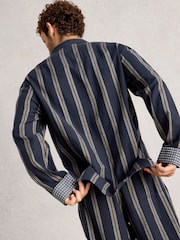 White Stuff Blue Moorland Flannel Pyjamas Top - Image 2 of 6