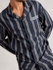 White Stuff Blue Moorland Flannel Pyjamas Top - Image 4 of 6