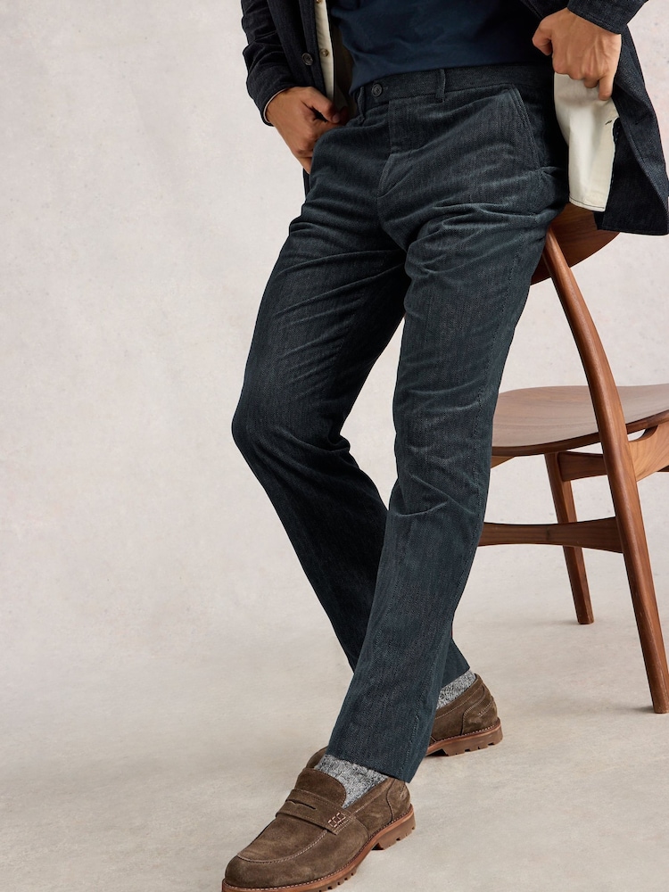 White Stuff Grey Herringbone Trousers - Image 1 of 6