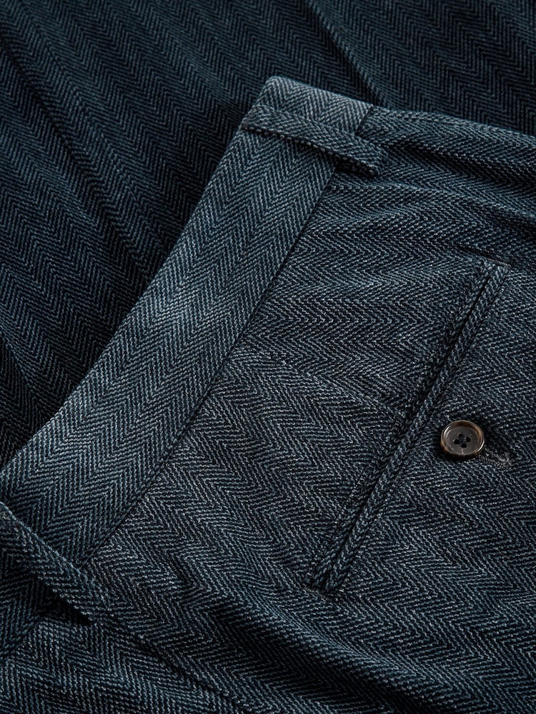 White Stuff Grey Herringbone Trousers - Image 6 of 6