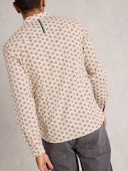 White Stuff Natural Salcombe Spot Fan Print Shirt - Image 3 of 6
