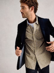 White Stuff Green Finsbury Fan Geo Print Shirt - Image 4 of 6