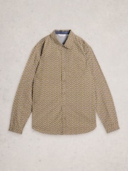 White Stuff Green Finsbury Fan Geo Print Shirt - Image 5 of 6