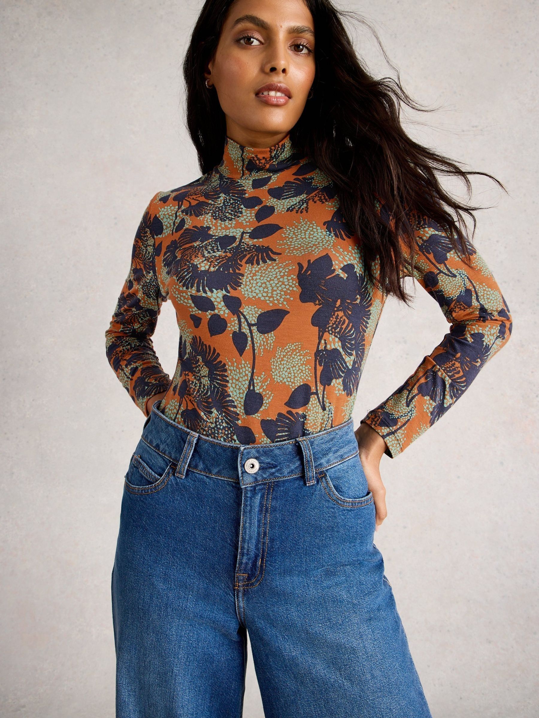 Buy White Stuff Orange Camille high neck top from Next USA
