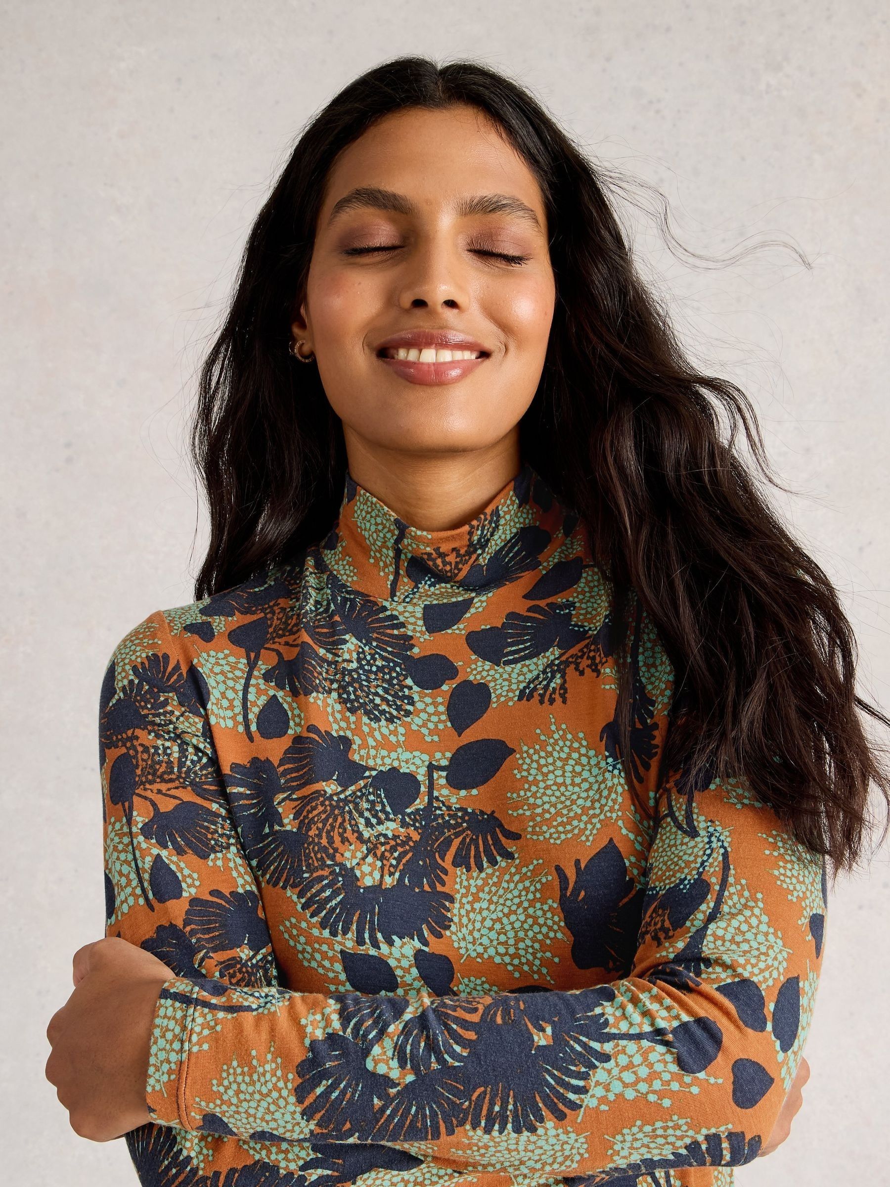 Buy White Stuff Orange Camille high neck top from Next USA