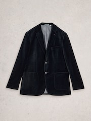 White Stuff Blue Velvet Blazer - Image 6 of 6