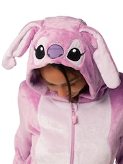 Character Pink Lilo And Stitch Ladies Onesie - Image 6 of 11