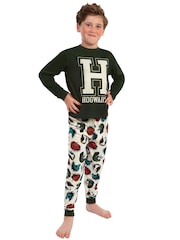 Character Green Harry Potter Hogwarts Long Sleeve Pyjamas - Image 9 of 12