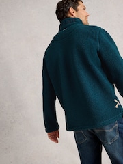 White Stuff Green Borg Half Zip Sweat Top - Image 3 of 6